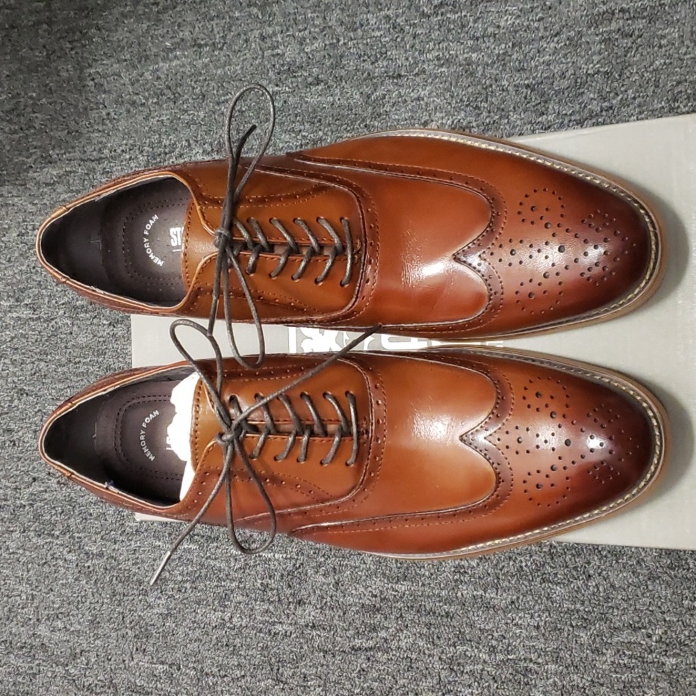 Stacy Adams Duncan cognac dress shoe size 10.5 like new